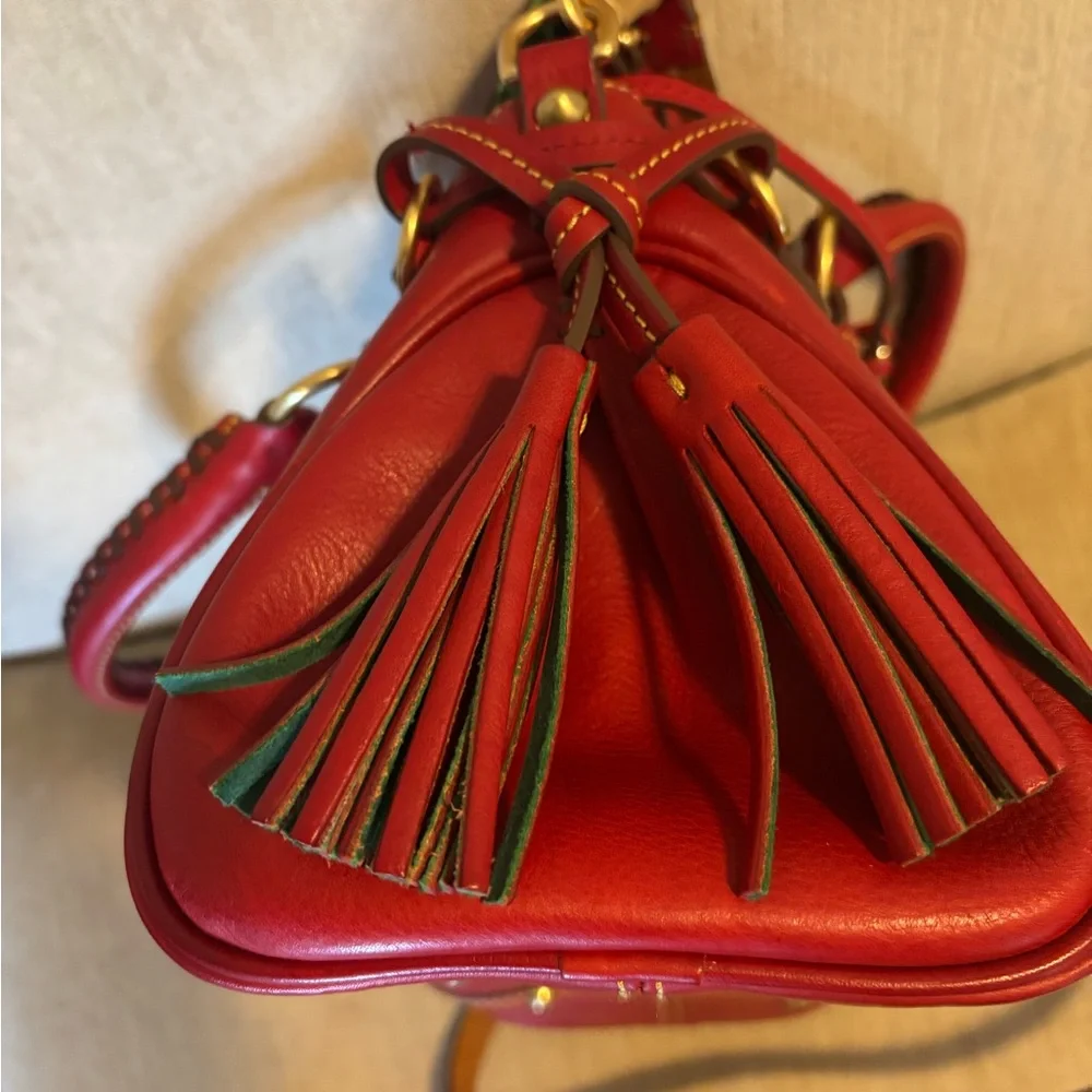 Dooney & Bourke Cherry Red Satchel - Picture 6 of 9